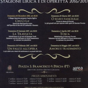 SPETTACOLO ANNULLATO Teatro Pacini  Domenica 14 maggio stagione lirica e di operetta - AMORE E TRADIMENTO