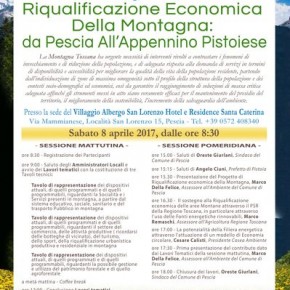 Sabato 8 aprile Riqualificazione economica della montagna Seminario istituzionale