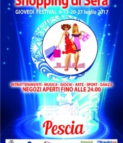 Pescia giovedì 20 luglio Shopping di Sera