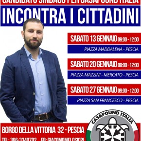 Pescia, Elezioni: riprendono gli incontri di Giacomo Melosi (CasaPound) con la cittadinanza