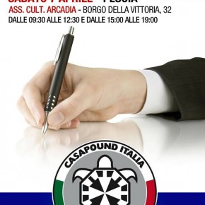 Elezioni Pescia, CasaPound raccoglie le firme per presentare la propria lista