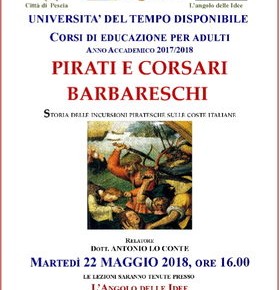 Martedì 22 maggio Università del tempo disponibile "Pirati e corsari barbareschi"