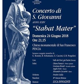 Concerto di San Giovanni nella Chiesa di San Francesco Domenica 24 Giugno ore 21,15