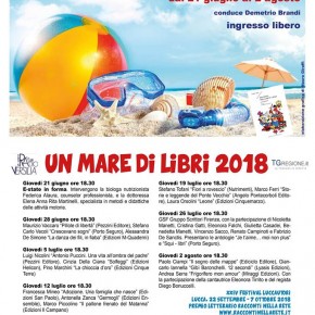 E-STATE IN FORMA  Giovedì 21 giugno primo appuntamento con Un mare di libri al Bagno Venezia di Lido di Camaiore