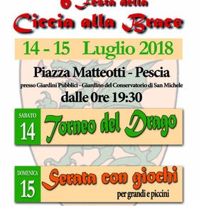 Pescia 14-15 Luglio 4° Festa della ciccia alla brace Piazza Matteotti (presso i Giardini Pubblici)