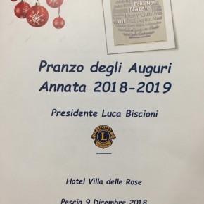 Il tradizionale pranzo degli  Auguri di Natale del Lions Club Pescia