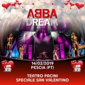 Pescia Teatro Pacini 14 febbraio. Abba Dream San Valentino a Teatro