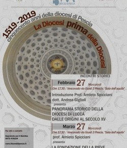 Inizia il ciclo di incontri storici organizzati in vista dei 500 anni della Diocesi di Pescia e il Giubileo straordinario.