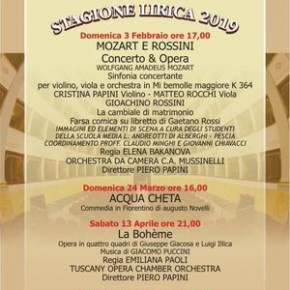 Domenica 3 febbraio. Stagione lirica al Teatro Pacini "Mozart e Rossini" - Concerto & Opera