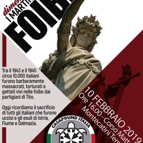 Montecatini, CasaPound ricorda le vittime delle Foibe