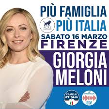 Firenze sabato 16 marzo ''PIU' FAMIGLIA, PIU' ITALIA" GIORGIA MELONI A FIRENZE