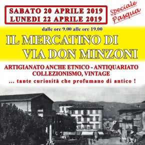 ANTIQUARIATO, ARTIGINATO, VINTAGE IN VIA DON MINZONI A MONTECATINI TERME PER LA VIGILIA DI PASQUA E PER PASQUETTA