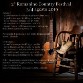 Ristorante "da Carla" 3 e 4 agosto.  2° Romanino Country Festival