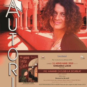 Lunedì 11 novembre Biblioteca Agorà di Lucca. CHIARA LICO ospite di  ''Autori all'Agorà''.