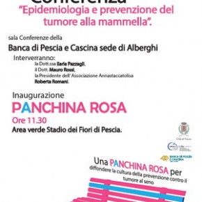 Area verde Stadio dei Fiori, Banca di Pescia e Cascina. Inaugurazione Panchina Rosa, con Conferenza