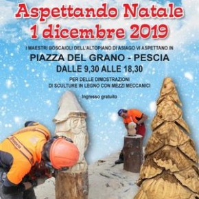 Pescia domenica 01 dicembre Piazza del Grano. "Aspettando Natale a Pescia. Esibizione dei Maestri Boscaioli di Asiago"