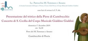 Domenica 1 dicembre. S. Ansano - Pieve di Castelvecchio di Pescia Presentazione del trittico della Pieve di Castelvecchio