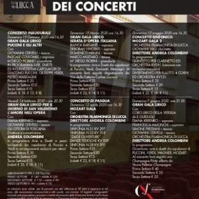 Pescia Teatro Pacini Prima Stagione dei Concerti. Domenica 19 gennaio ore 16.30: Concerto Inaugurale."Gran Galà Lirico. Puccini e gli altri".