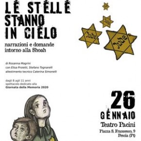 Teatro Pacini domenica 26 gennaio. "Le Stelle stanno in Cielo. Narrazione e domande intorno alla Shoah"