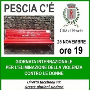 Pescia mercoledì 25 novembre. Giornata internazionale per l'eliminazione della violenza sulle donne