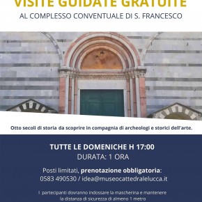 Lucca domenica 13,20 e 27 giugno. Visite guidate gratuite al Complesso Conventuale di San Francesco a Lucca