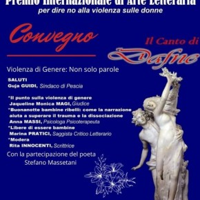 Pescia Palazzo del Vicario sabato 25 novembre. Convegno 'Il canto di Dafne' Violenza di genere: non solo parole