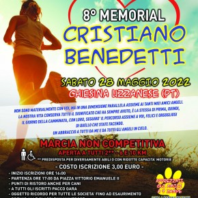 Chiesina Uzzanese, sabato 28 maggio 2022, 8° Memorial Cristiano Benedetti, marcia non competitiva aperta a tutti.