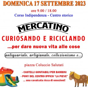 BORGO A BUGGIANO  DOMENICA 17 SETTEMBRE 2023 dalle ore 9  CURIOSANDO E RICICLANDO...per dare nuova vita alle cose! Mercatino di antiquariato, artigianato, collezionismo e vintage