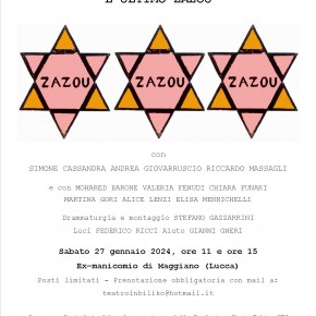 Sabato 27 gennaio all'ex manicomio di Maggiano Teatro Inbìliko  presenta  "L'ultimo Zazou”