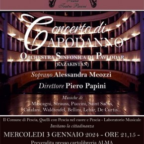 Pescia Teatro Pacini mercoledì 3 gennaio. Concerto di Capodanno