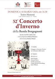 Pistoia Teatro Manzoni, domenica 10 marzo ore 16.30. 52° Concerto d'Inverno della Banda Borgognoni