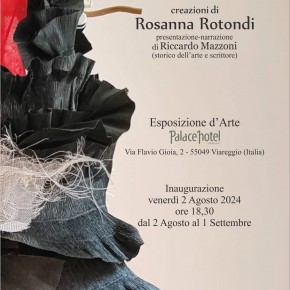 HOTEL PALACE VIAREGGIO  VENERDI' 2 AGOSTO inaugurazione mostra “Archeofanie. Vesti-entità e apparizioni sottomarine” di Rosanna Rotondi