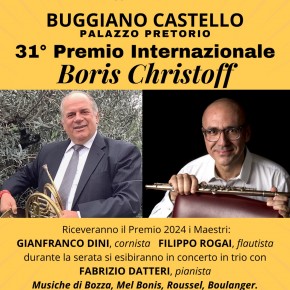 Associazione Culturale Buggiano Castello. Sabato 21 settembre 31° Premio Internazionale B. Christoff - Buggiano Castello