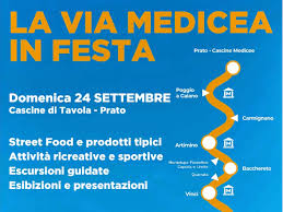 La Via Medicea in festa a Prato e in Toscana   Weekend di trekking, eventi e degustazioni di prodotti tipici sulla Via Medicea nel territorio pratese e toscano. Appuntamento sabato 21 e domenica 22 settembre 2024