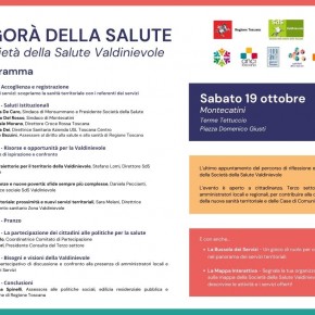 Terme Tettuccio, Montecatini Terme sabato 19 0ttobre. Una giornata di partecipazione della comunità alla costruzione della nuova sanità territoriale: l’Agorà della Salute della Valdinievole