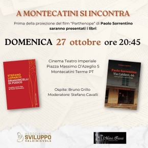 "A Montecatini si Incontra": Presentazione di due libri su Paolo Sorrentino al Cinema Teatro Imperiale domenica 27 ottobre. ore 20.45.