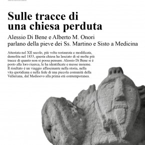 Sabato 5 ottobre, ore 17,30, al Palagio di Pescia Alessio Di Bene e Alberto Maria Onori parlano della pieve di Medicina