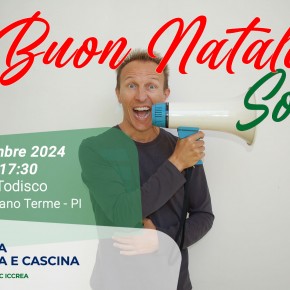 Banca di Pescia e Cascina venerdì 6 dicembre, scambio di auguri e omaggio ai Soci. Con Cristiano Militello è tutto da…ridere!