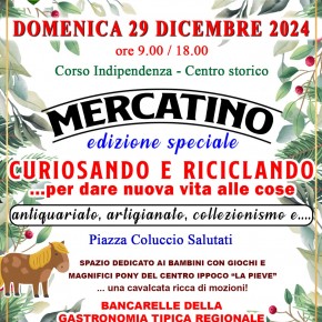 Mercatino  CURIOSANDO E RICICLANDO: edizione speciale a BORGO A BUGGIANO  per DOMENICA 29 DICEMBRE