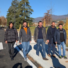 Completata la pista ciclabile in via del Villone e via di Valdibrana per collegare piazza Oplà al centro di Pistoia