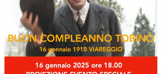 Viareggio, giovedì 16 gennaio alle 18  cinema Goldoni  Proiezione del docufilm “Mario Tobino per le antiche mura”