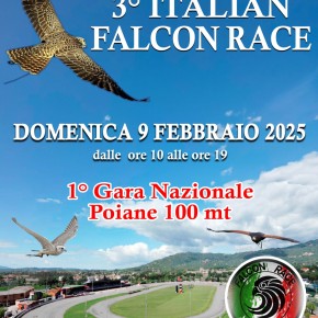 MONTECATINI TERME IPPODROMO SNAI SESANA DOMENICA 9 FEBBRAIO. Gare di velocità per falconi e poiane da competizione. Unico evento in Italia