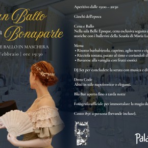 Sabato 15 febbraio GRAN BALLO PAOLINA BONAPARTE Cena e ballo in maschera - Hotel Palace Viareggio