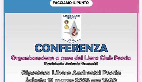 Palagio 15 marzo ore 15.30. Conferenza ''Le novità della prevenzione maschile e femminile'' organizzata dal Lions Club